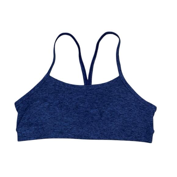 ALO Heathered Blue Sports Bra - M - Picture 2 of 3